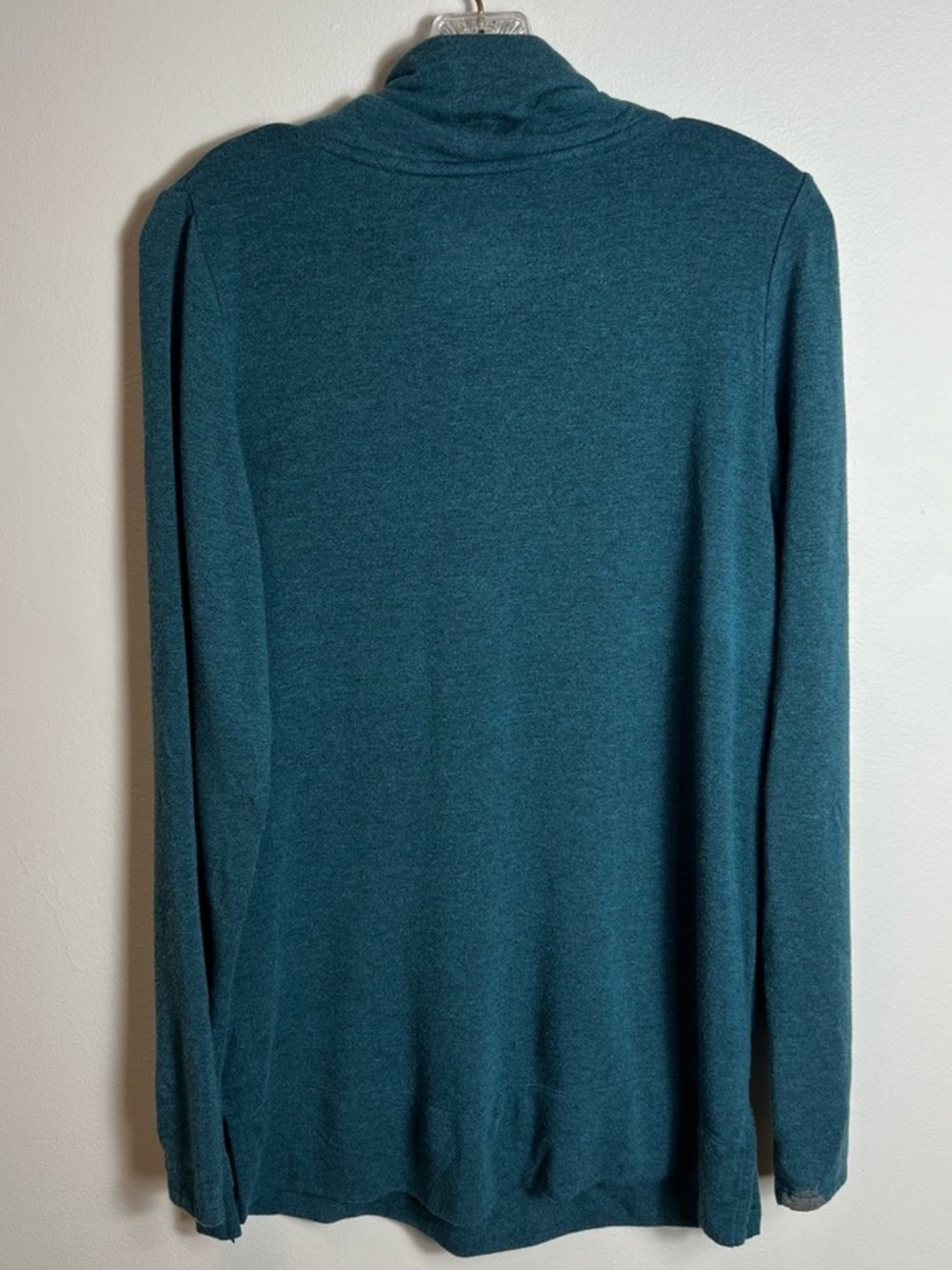 Cuddl Duds ULTRACOZY Teal Drawstring Cowl Neck Pullover - Picture 3 of 4